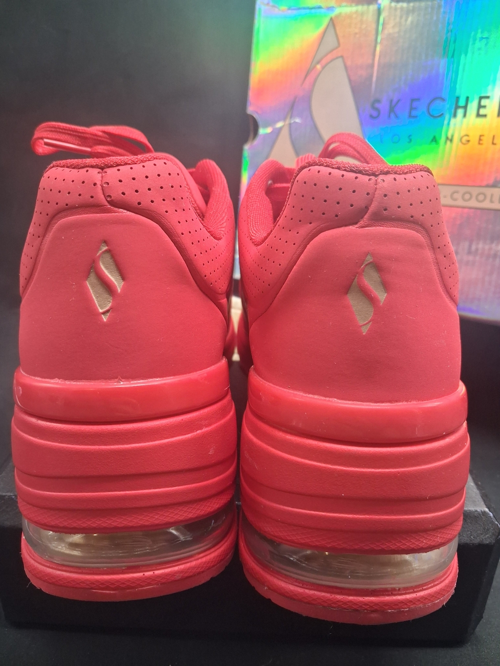Skechers Women’s Red Athletic Platform Sneakers. Size 8.5 - Picture 5 of 16
